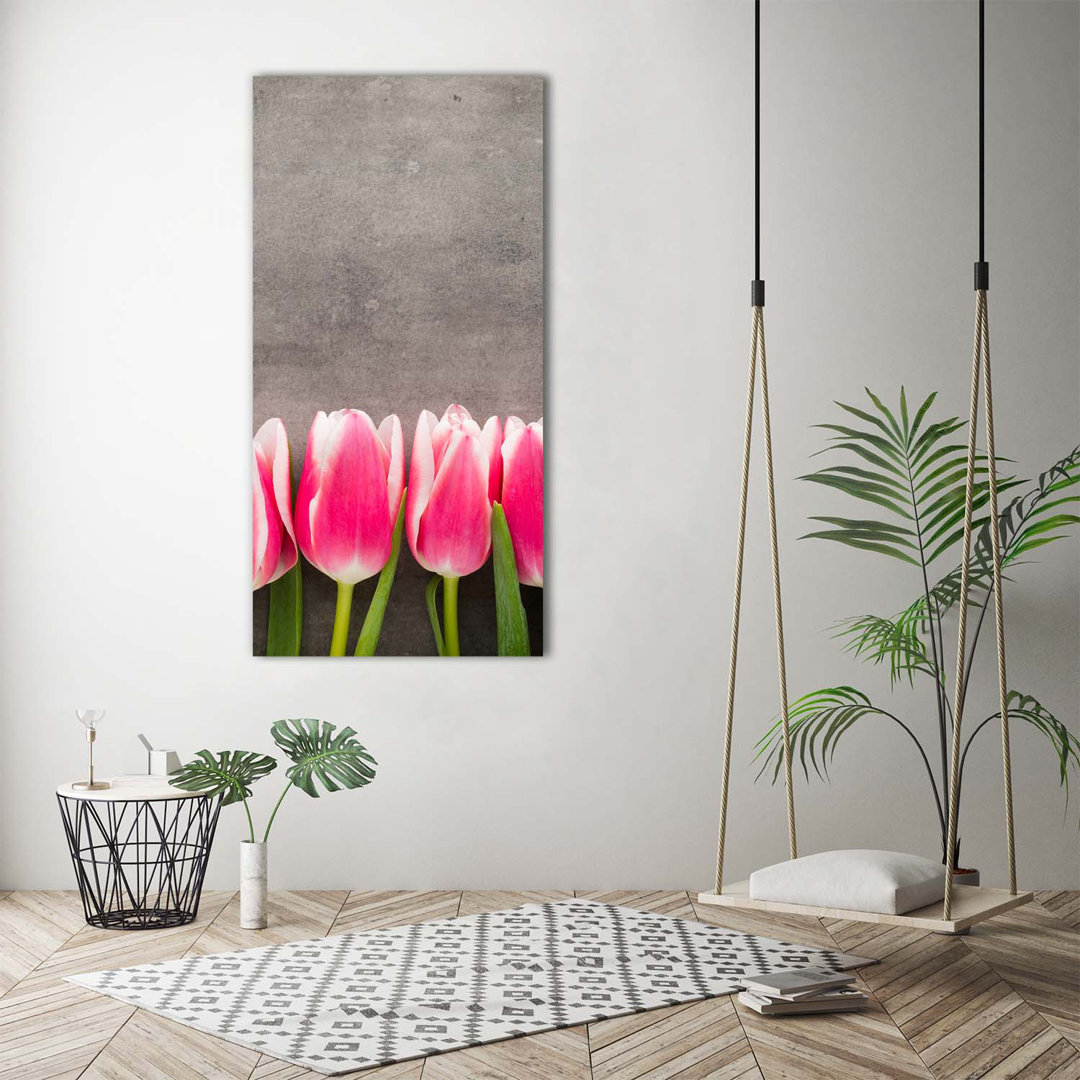 Rosa Tulpen - Kunstdrucke auf Leinwand