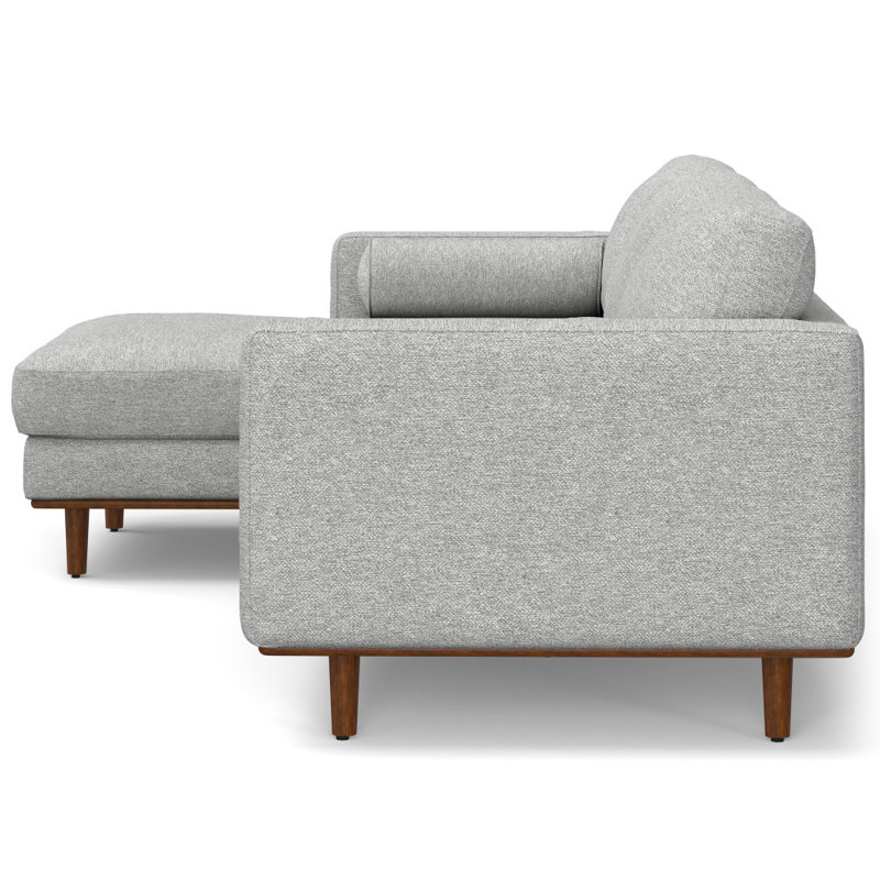 Morrison Left Sectional Sofa, Gray Fabric