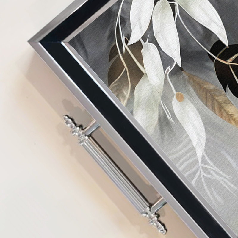 Élégant plateau en verre de 19,7 po x 11,4 po x 1,4 po | Fabrication 100% verre durable | Facile à nettoyer avec un chiffon humide | Idéal pour le service, la présentation décorative et l'organisation | Ajout élégant à la décoration intérieure