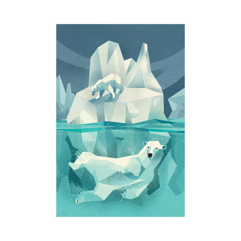 Polar Bear by Dieter Braun - Print on Canvas, 66.04 cm H x 45.72 cm W x 1.91 cm D, Wrapped Canvas
