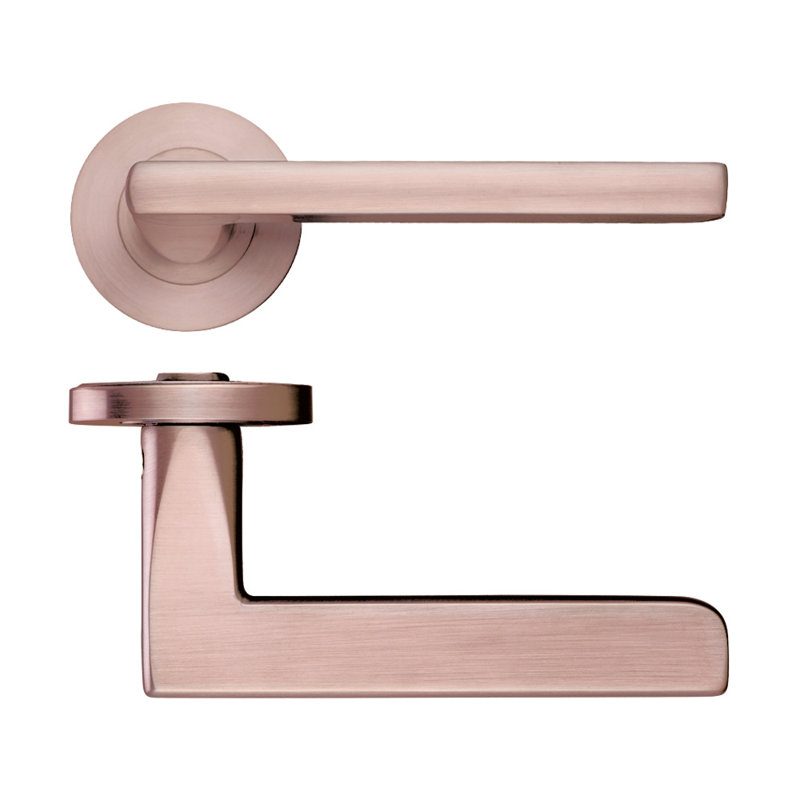 Venice Latch Door Handle, Tuscan Rose Gold