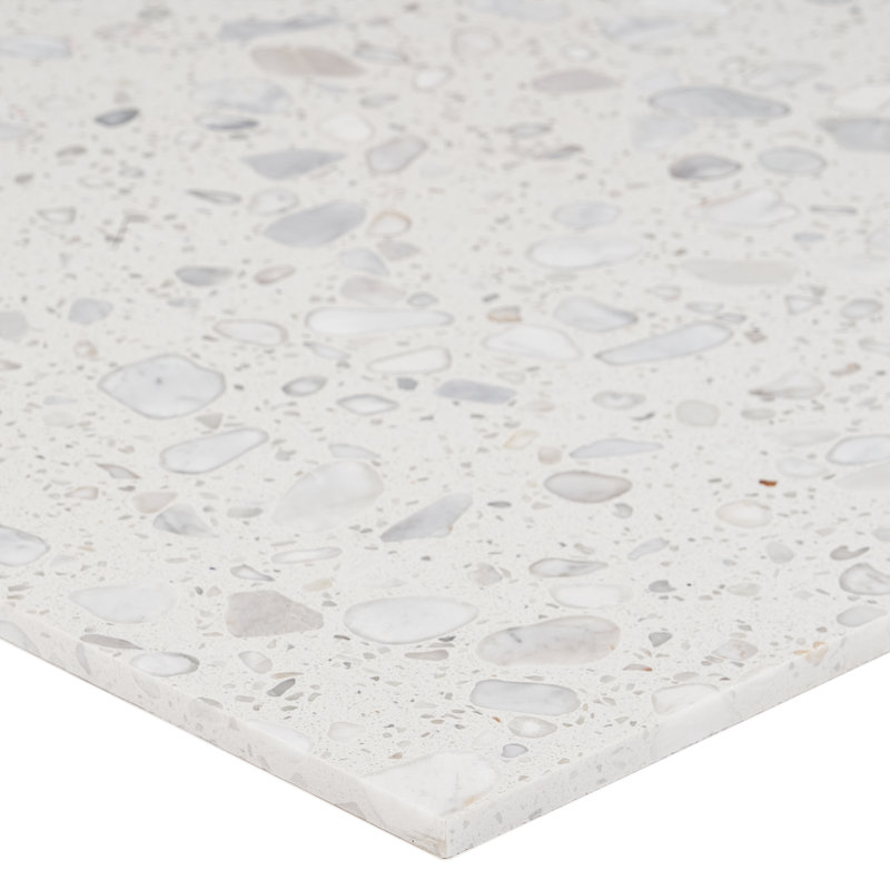 Brezza Terrazzo 23.62 in. x 23.62 in. Honed Terrazzo Floor and Wall Tile (3.87 Sq. Ft. / Each), Bianco