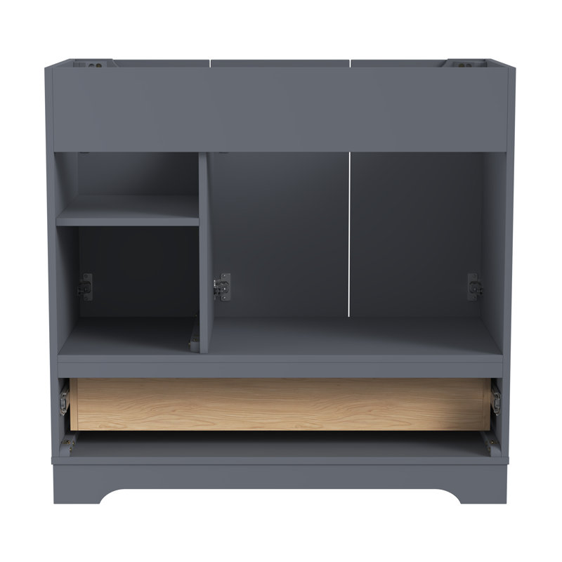 Base de meuble-lavabo gris 36 "sans comptoir ni lavabo