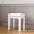 Vanity Stool Makeup Bench Dressing Stool with Cushion and Solid Legs,White-111467547