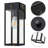 Black Dusk To Dawn Outdoor Wall Lantern Sconce With Gfci Outlet