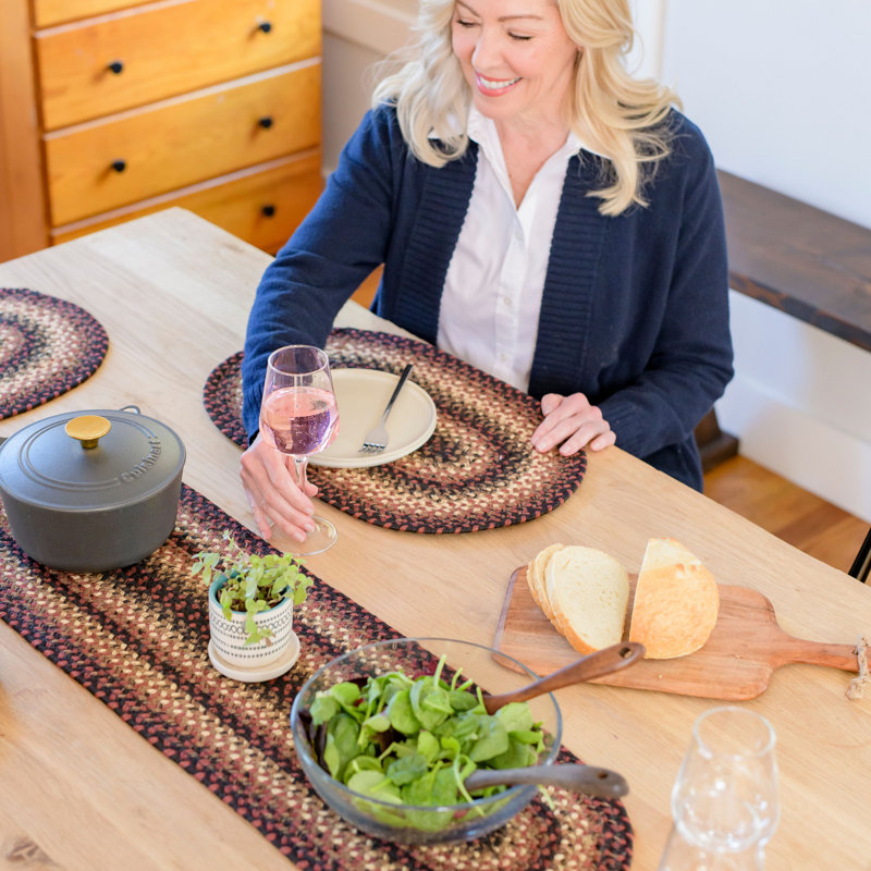 Chemin de table d'intérieur en jute de qualité supérieure - ensemble de 2, taille 8 po x 28 po, Prescott
