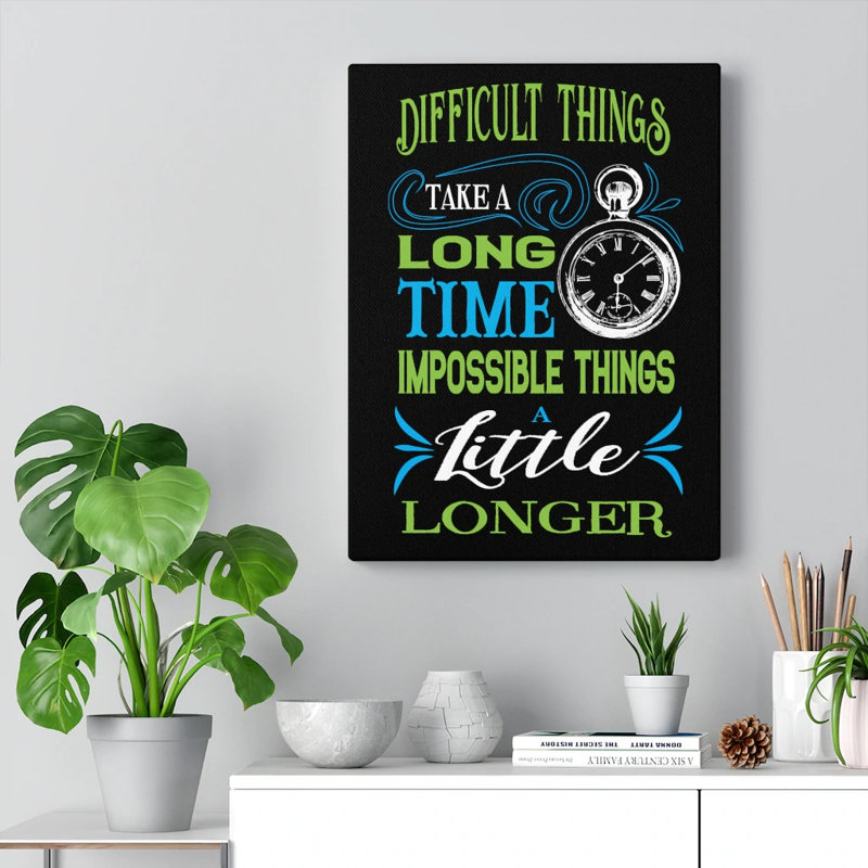 Long Time - Wrapped Canvas Print, 41cm H x 30cm W