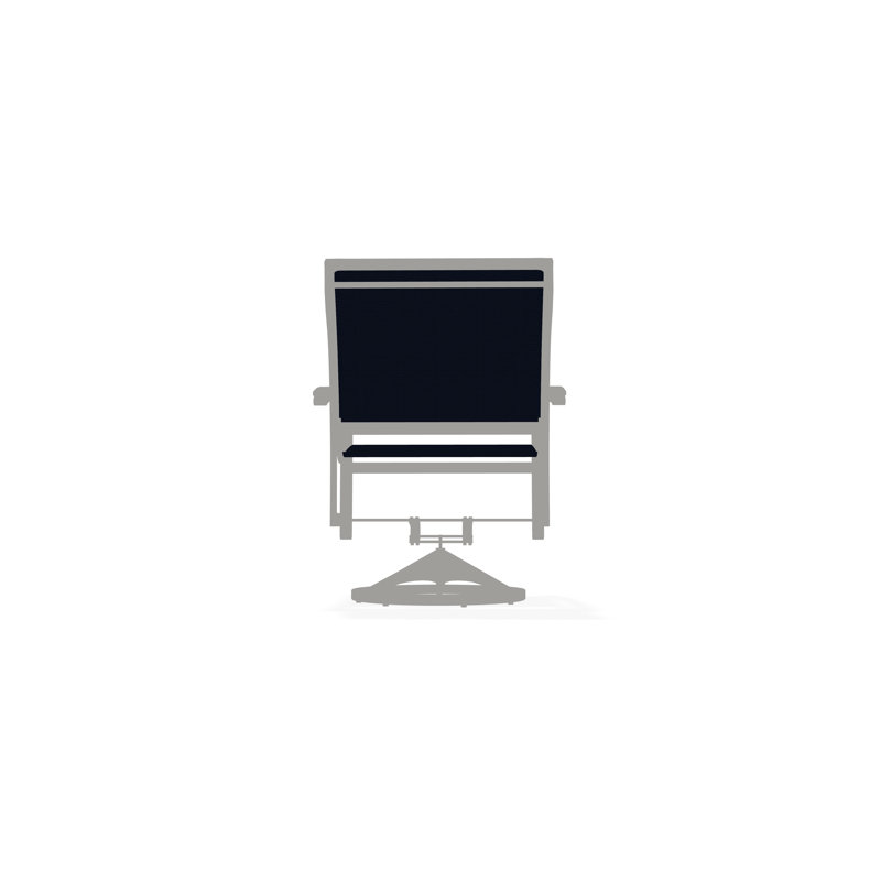 Bazza Outdoor Dining Chair, Snow, Navy 13D Sunbrella®