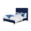 Elegant 1Pc Bed Fully Upholstered Frame Fabric Tufted HB Bedroom Wingback Design-2034816319