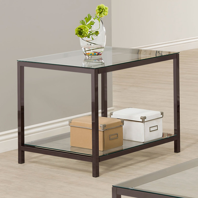 Harway Glass Top End Table