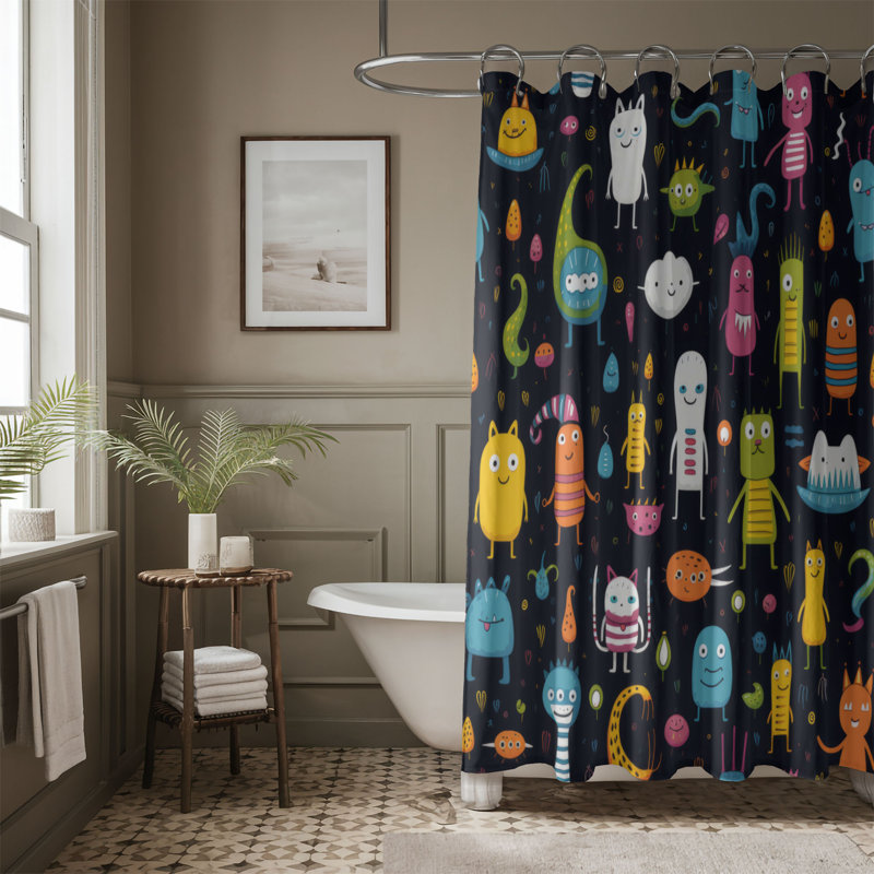 Fun Cast - Premium Shower Curtain, 74"H x 71"W