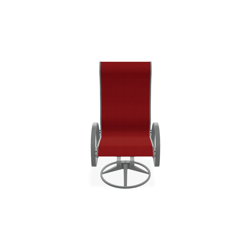 Aruba 1 Outdoor Dining Armchair, Textured Graphite, Red 1D Sunbrella®