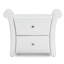 Table de chevet 2 tiroirs Chellsea en similicuir blanc, H 22,88 po x l 28,5 po x P 16,25 po-1829579730