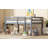 Full Rubber Wood Loft Bed With Ladder,Grey-1883117761-1883117773