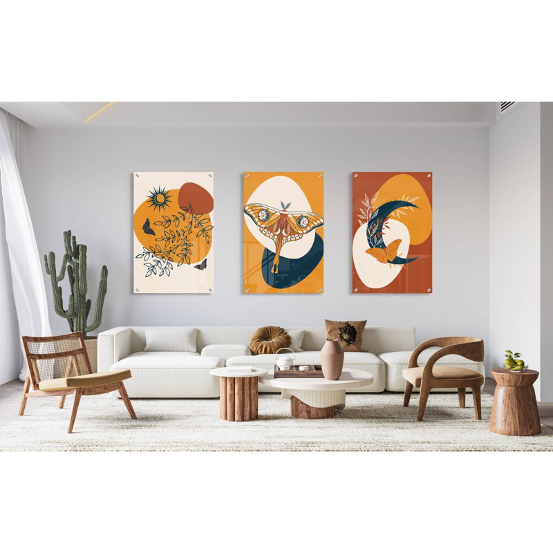 Boho Style - ensemble de 3 reproductions sans cadre