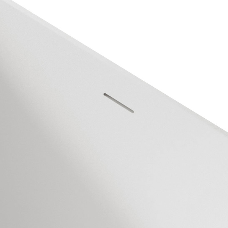 Mina 67'' x 31.5'' Soaking Acrylic Bathtub, White