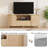 Oak 63-Inch TV Stand for Up to 70-Inch  - Rattan Media Cabinet with Storage Drawer and Open Shelves for Living Room or Bedroom