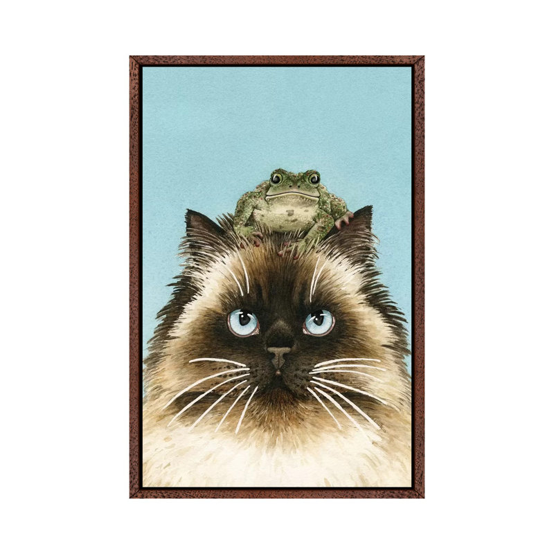 Hopping Mad by Tracy Lizotte - Painting on Canvas, Classic Brown Wood Framed, 66.04 cm H x 45.72 cm W