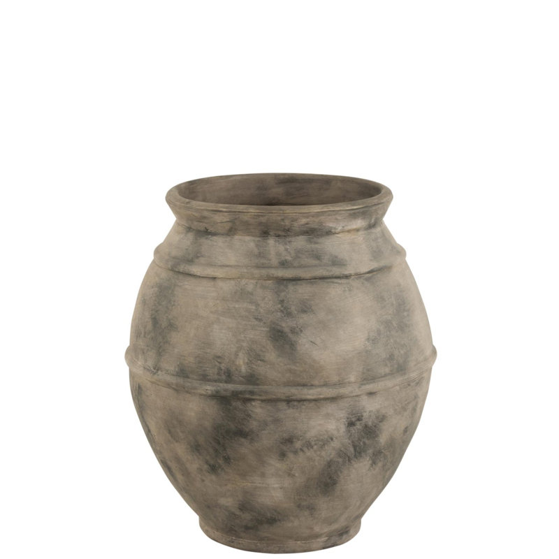 Bowyer Ceramic Pot Planter, 38cm H x 38cm W x 38cm D, Brown