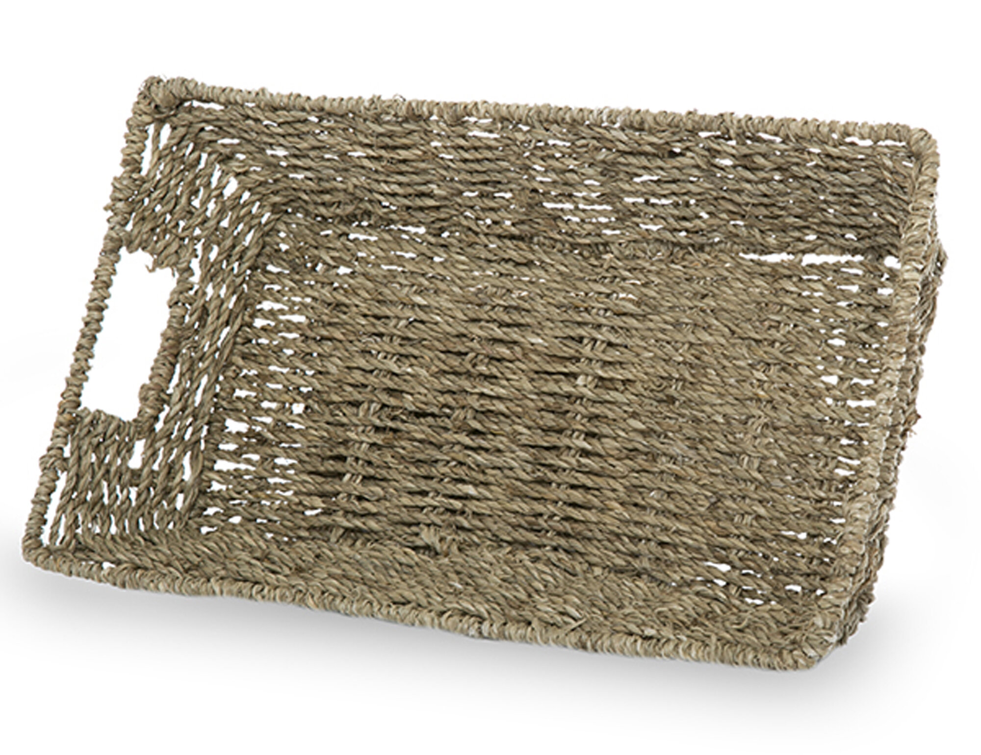 Vintiquewise Seagrass Shelf Basket Lined with White Lining