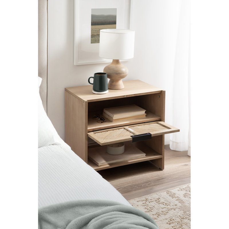 Table d'appoint avec rangement en bois de manguier Mezzeta