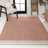 Alda Modern Minimalist Mingled Solid Salmon/Cream Indoor/Outdoor Rug-1647015066