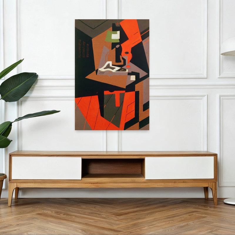 Composition abstraite contemporaine, impression murale, 48" H x 32" W