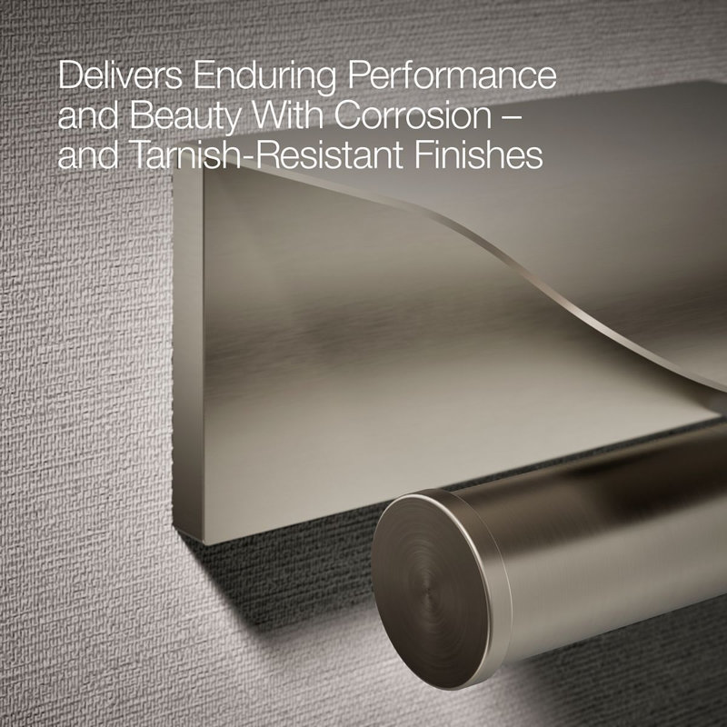 Avid Wall Mount Toilet Paper Holder, Vibrant Brushed Nickel