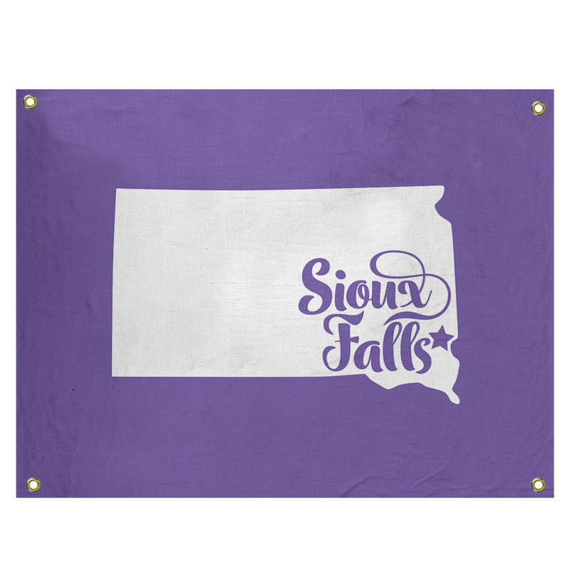 Tapisserie murale sioux chute south dakota, H 26 po x l 36 po, Mauve
