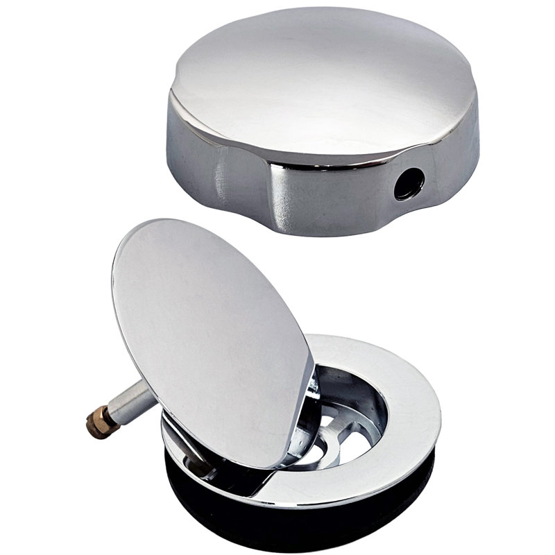 Garniture de drain escamotable de baignoire à câble 35 "avec trop-plein rotatif à rotule et raccords en ABS Sch. 40