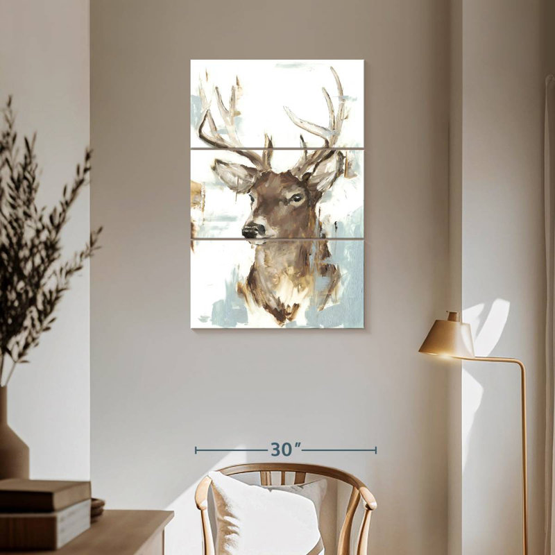 Brampt Modern Deer Mount II, 57" H x 36" W