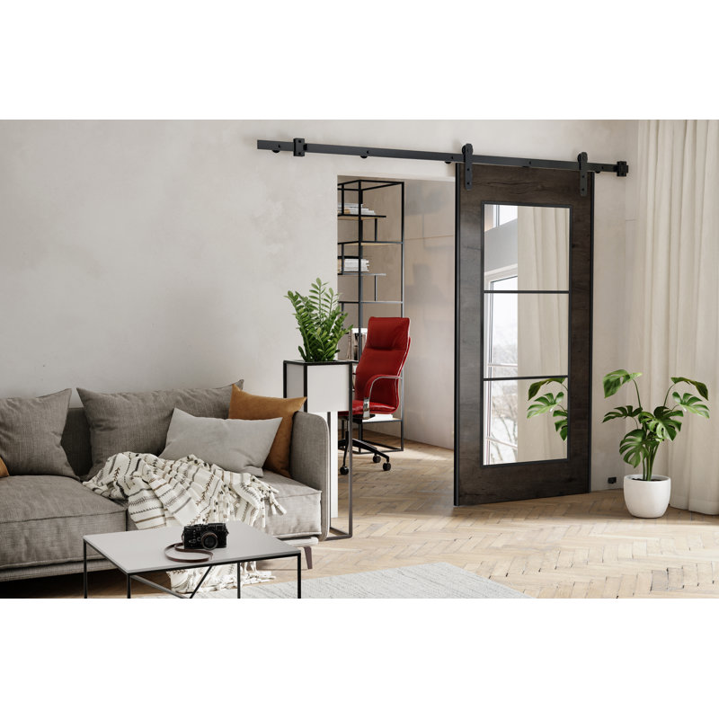 Ketterer Barn Door, 76cm x 205cm, Dark Brown, 1