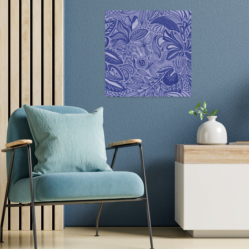 Art contemporain, art tropical papillon, H 18 po x l 18 po