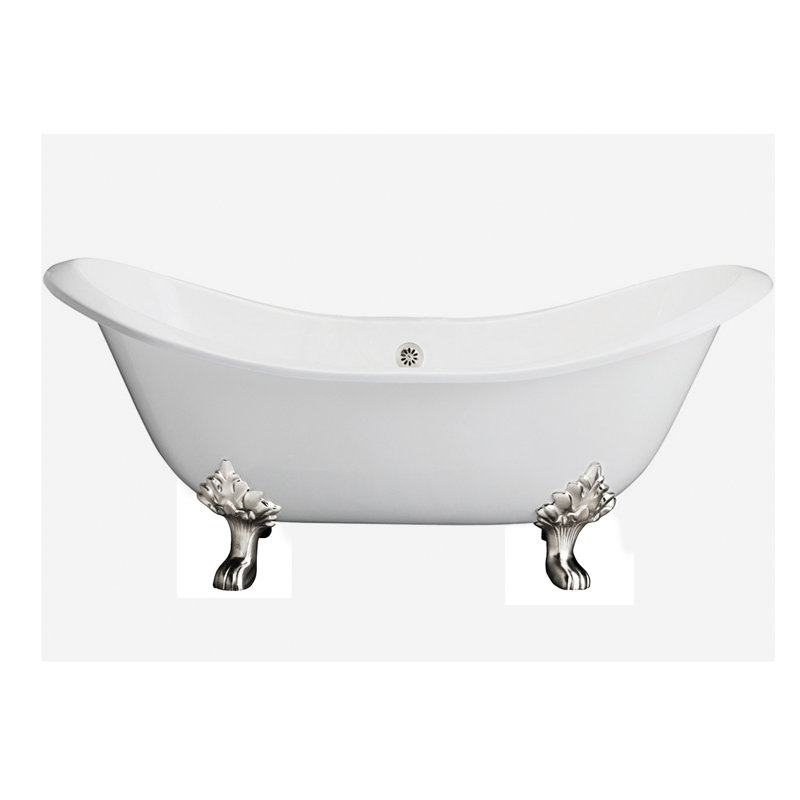 Baignoire de trempage à pattes 71" x 31", Chrome poli