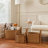Oval Woven Decorative Baskets With Handles - Decorative Household Storage Organizer Baskets For Multipurpose Home Solutions - Set Of 3, 22.5", Tan