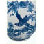 Vase en porcelaine bleu et blanc 8,7 x 14,2 pouces avec motifs inspirés de la nature, vase décoratif