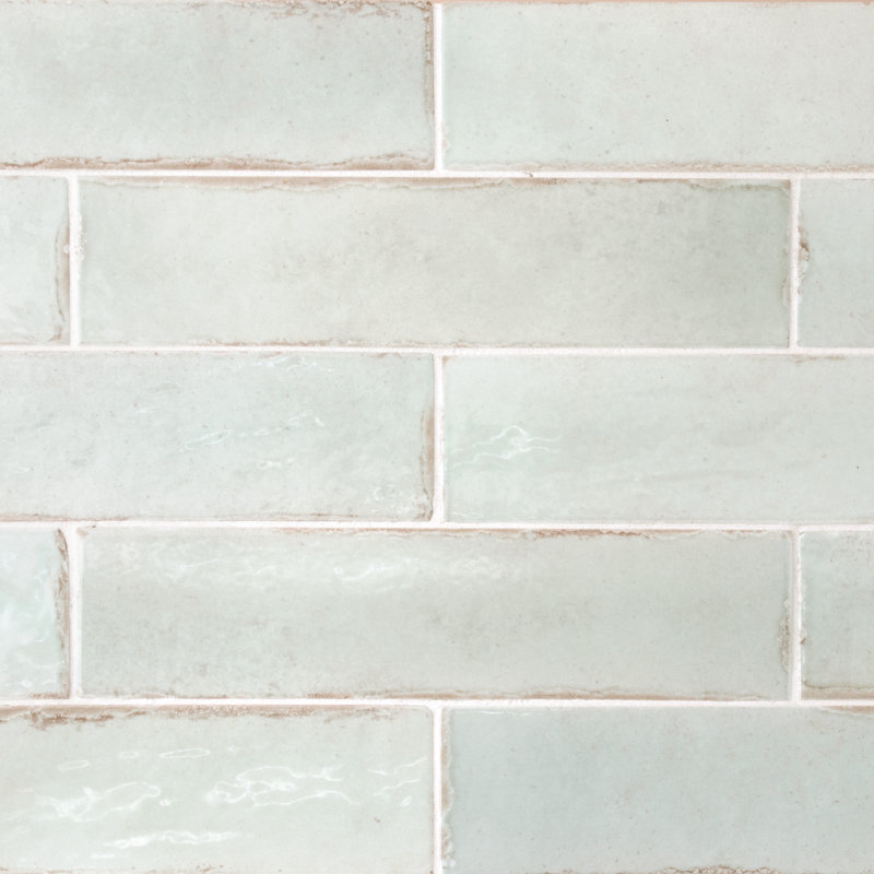 Tribella | 2.5" X 10" Porcelain Wall Tile, Seaglass green