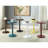 Teal Round Wooden Side Table
