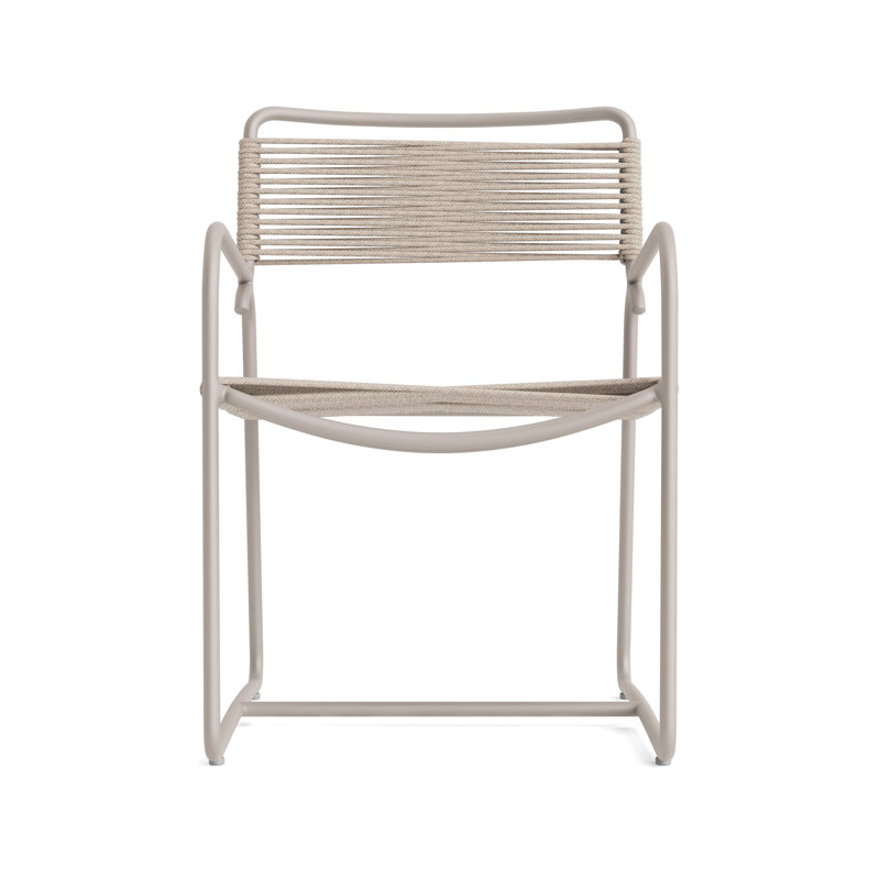 Walter Lamb Outdoor Lounge Chair, Dove Smooth/Pebble