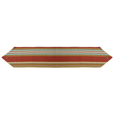 Calhoun Orange Brown Blue Striped Western Bed Runner 14x72 inch