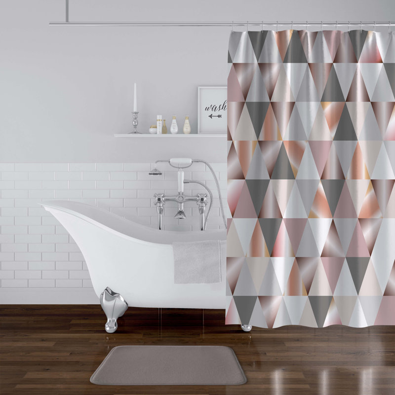 Espinal Geometric Shower Curtain, 90" H x 70" W