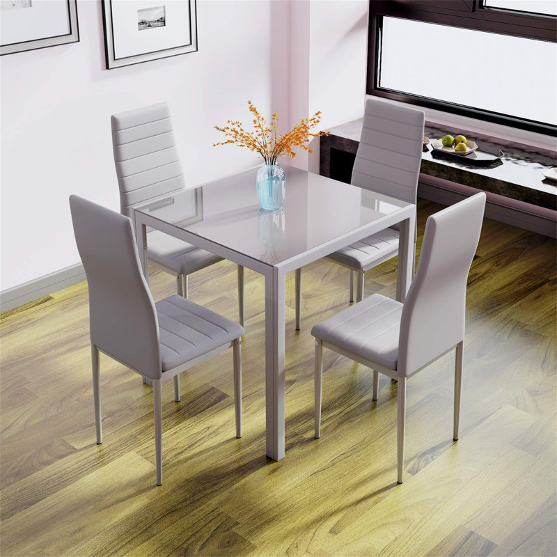 Otisco 4 - Person Dining Set, Grey