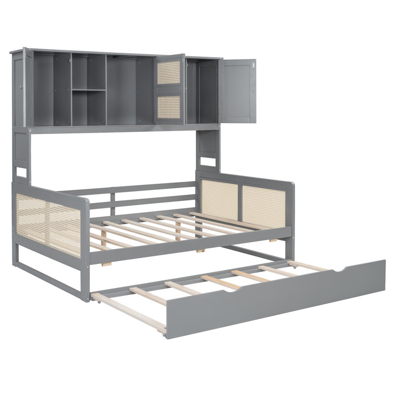 Lit de jour en bois avec couchette, Complet/Double