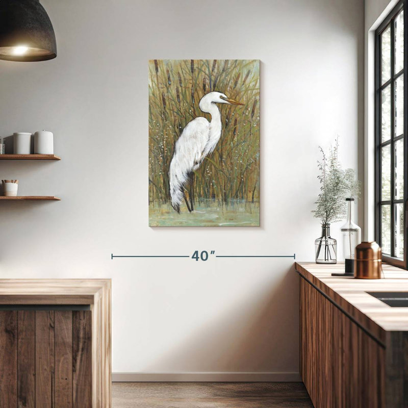 Brampt White Egret I, 36" H x 24" W