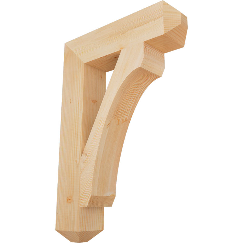 H Support en bois / corbeau, Douglas (lisse), H 38 po x l 5,5 po x P 26 po