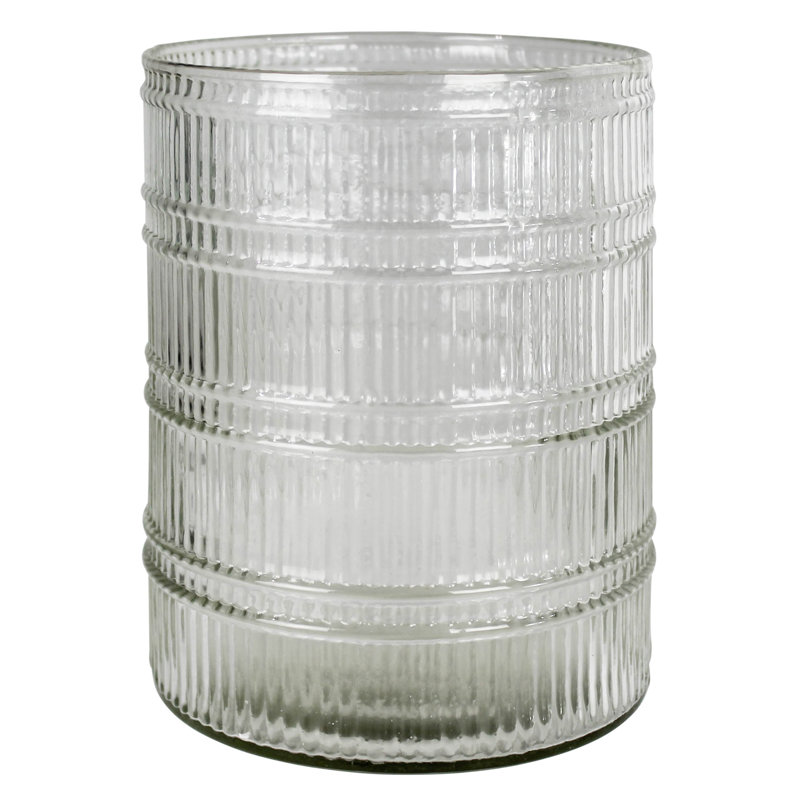 Ribbed Vase, Glass