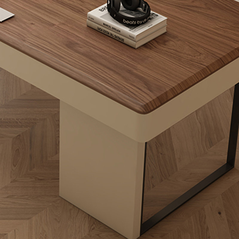 Bureau en bois massif de style rétro, H 29,52 po x l 70,86 po x P 27,55 po
