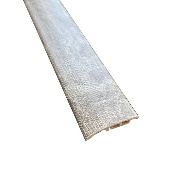 Réducteur de chevauchement en plastique de 0,31 po d'épaisseur x 1,77 po de largeur x 94,5 po de longueur, Gris rustique