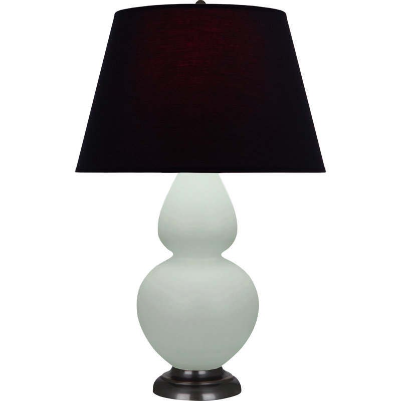 Double Gourd Table Lamp, Navy/Antique Silver, Navy/Gray