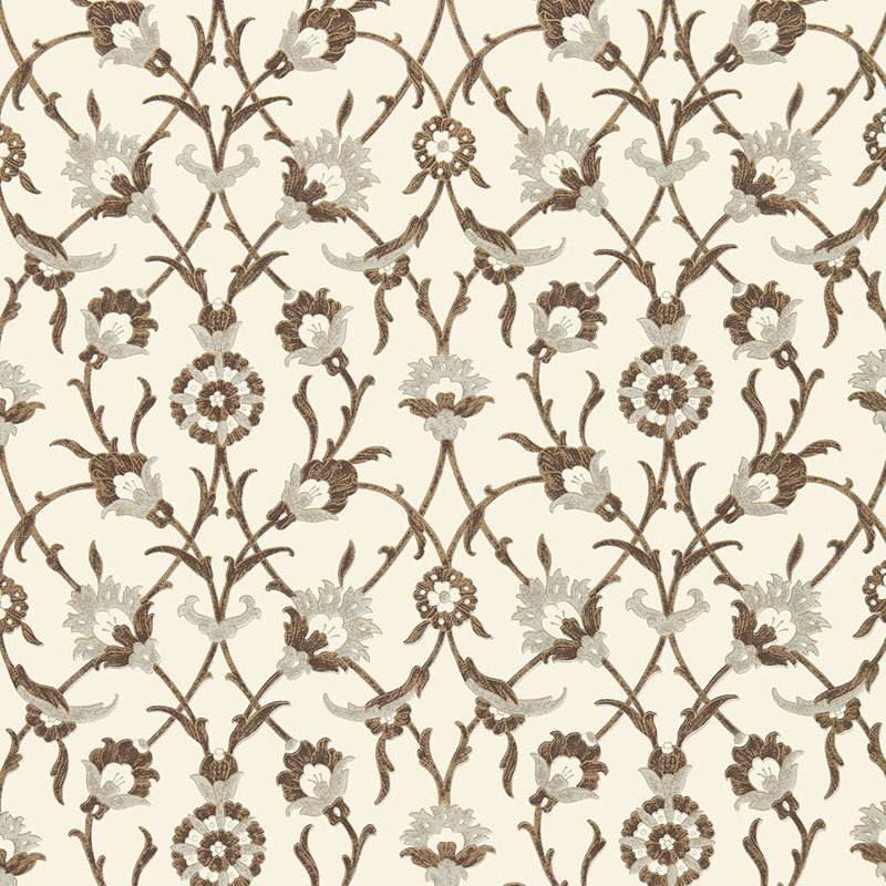 Sultan's Trellis Wallpaper, Sepia